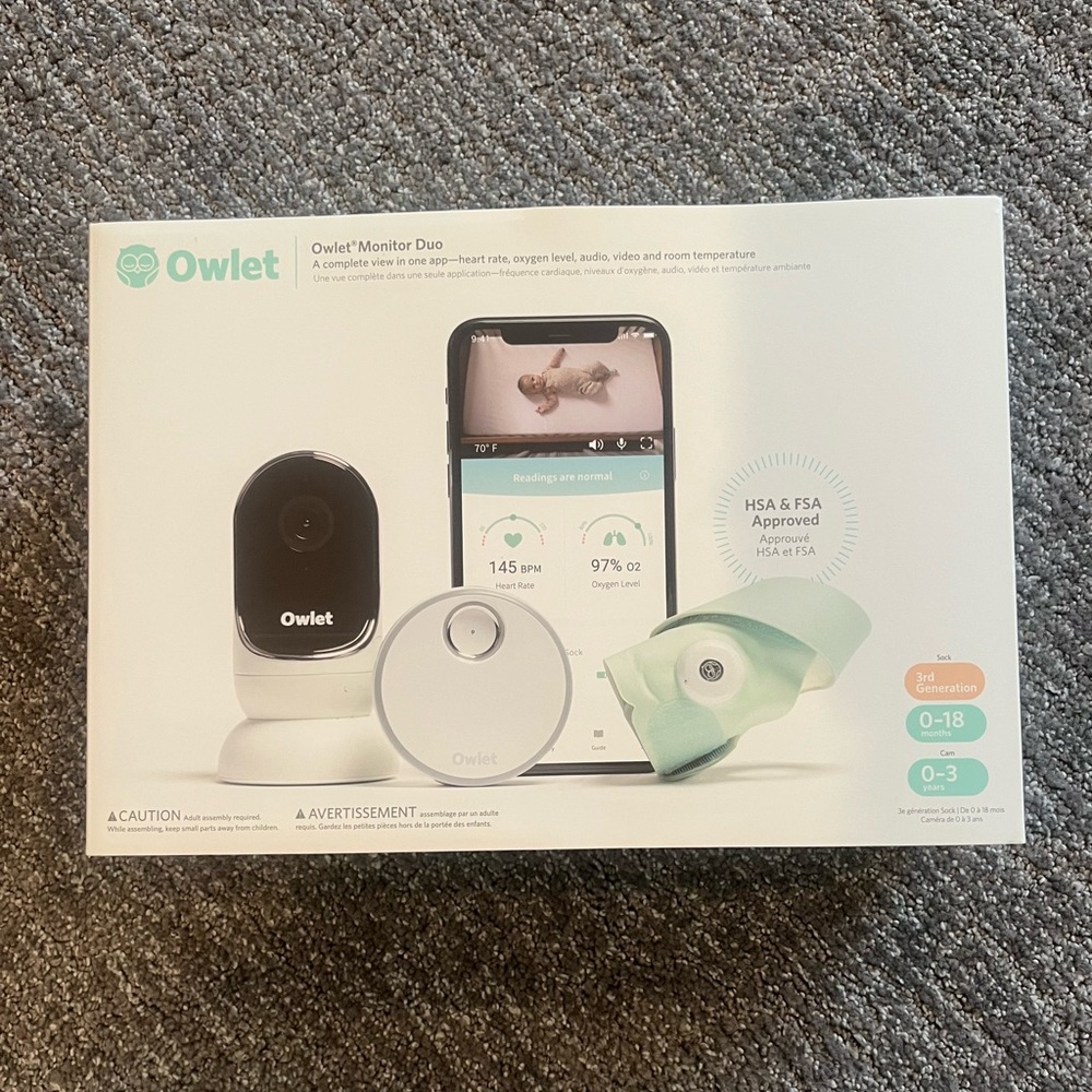 Owlet Monitor Duo - Sock and Camera - Picture 2 of 13